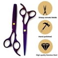 thumbnail image 3 of Kit de tijeras para cortar el cabello: tijeras profesionales, tijeras de entresacar y peine., 3 of 4