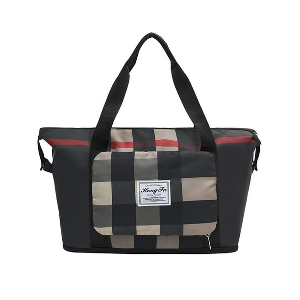 Bolsa Deportiva Portátil de Hombro con Separación para Artículos Secos y Húmedos, Bolsa de Yoga y Fitness, Bolsa de Viaje de Gran Capacidad, Plegable y Expandible