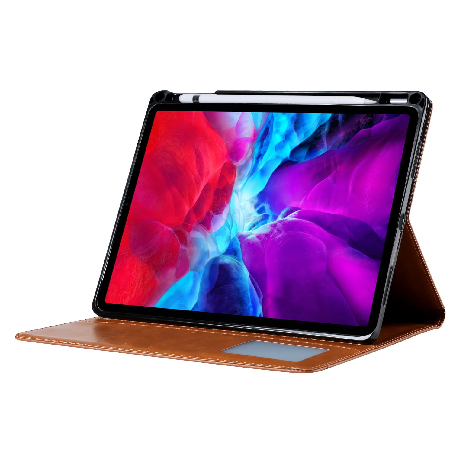 Allytechgroup iPad 11th 10th Gen 10.9" Case with Pencil Holder, Front Pocket Business Type Flip Multi Angle Stand Shockproof Protective Auto Sleep Wake Case for Apple iPad 11 10 Gen 2025 2022,Black