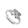 thumbnail image 4 of High Polish Owl Wisdom Bird Friendship Ring .925 Sterling Silver Band Jewelry Female Male Size 5, 4 of 4