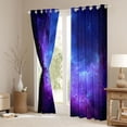 thumbnail image 3 of jejeloiu Universe Starry Night Black Out Curtains,Gradient Purple Blue Curtains Pack of 2 (42x63 Each) For Girls Teens, 3 of 6