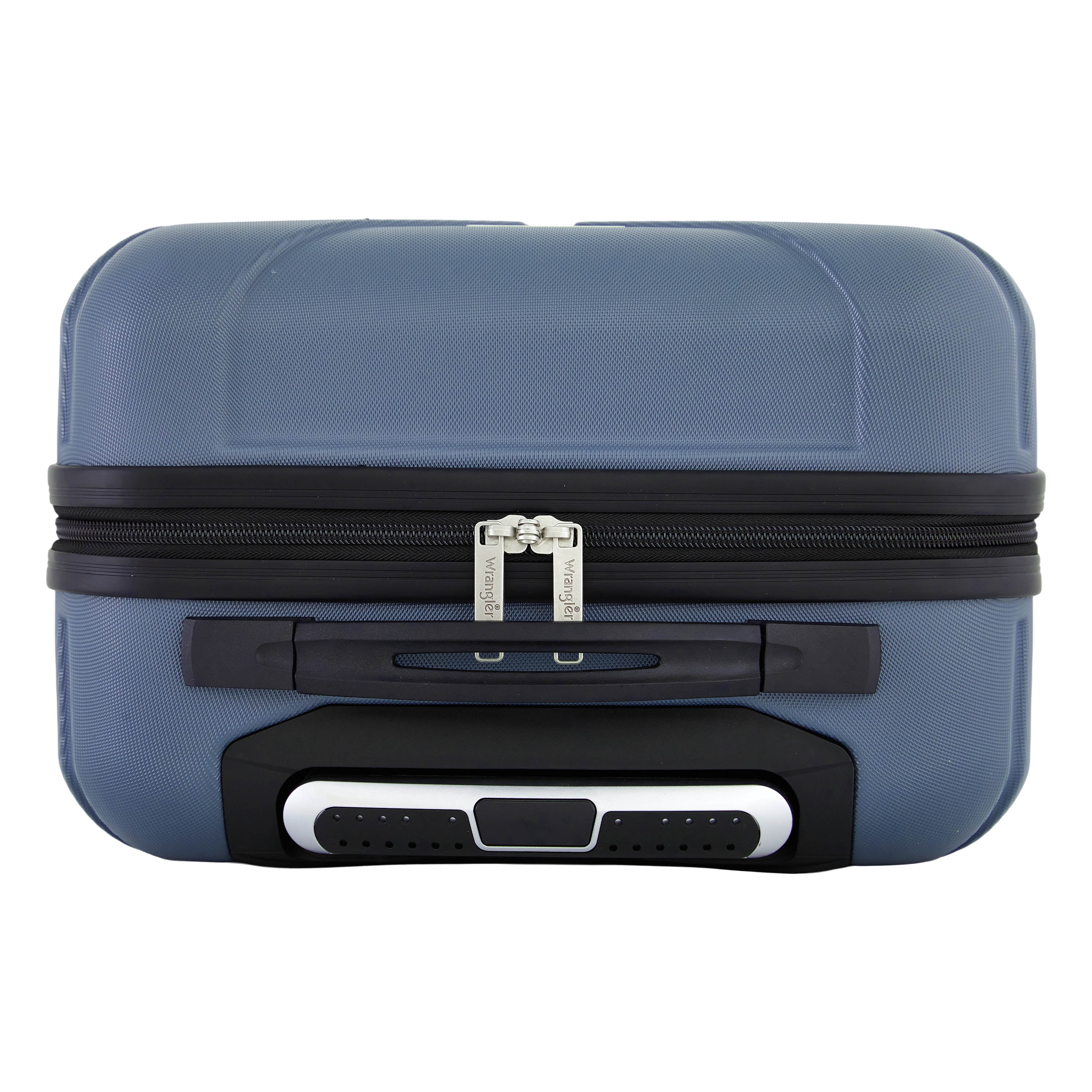Wrangler 20-inch Carry-On Rolling Hard Side Spinner Luggage, Blue