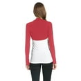 thumbnail image 4 of Fashion Secrets Women Long Sleeve Rayon Bolero Shrug Cropped Cardigan Jacket (Large, Red), 4 of 5