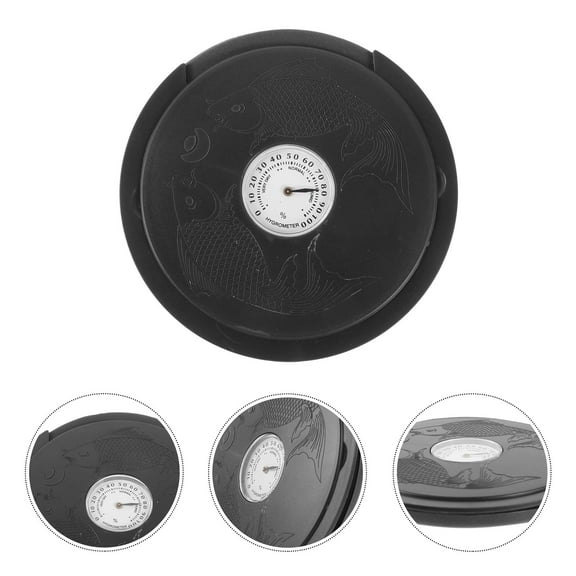 MLINS  Acoustic Guitar Humidifier Hygrometer Indoor Humidity Small Accessory Black