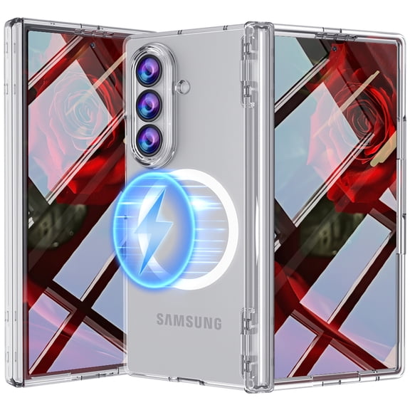 Dteck for Galaxy Z Fold 8 Ultra Case, Compatible with MagSage, Built-in Screen Protector Hard PC Hinge Protection Slim Shockproof Cover for Samsung Galaxy Z Fold 8 Ultra,Clear