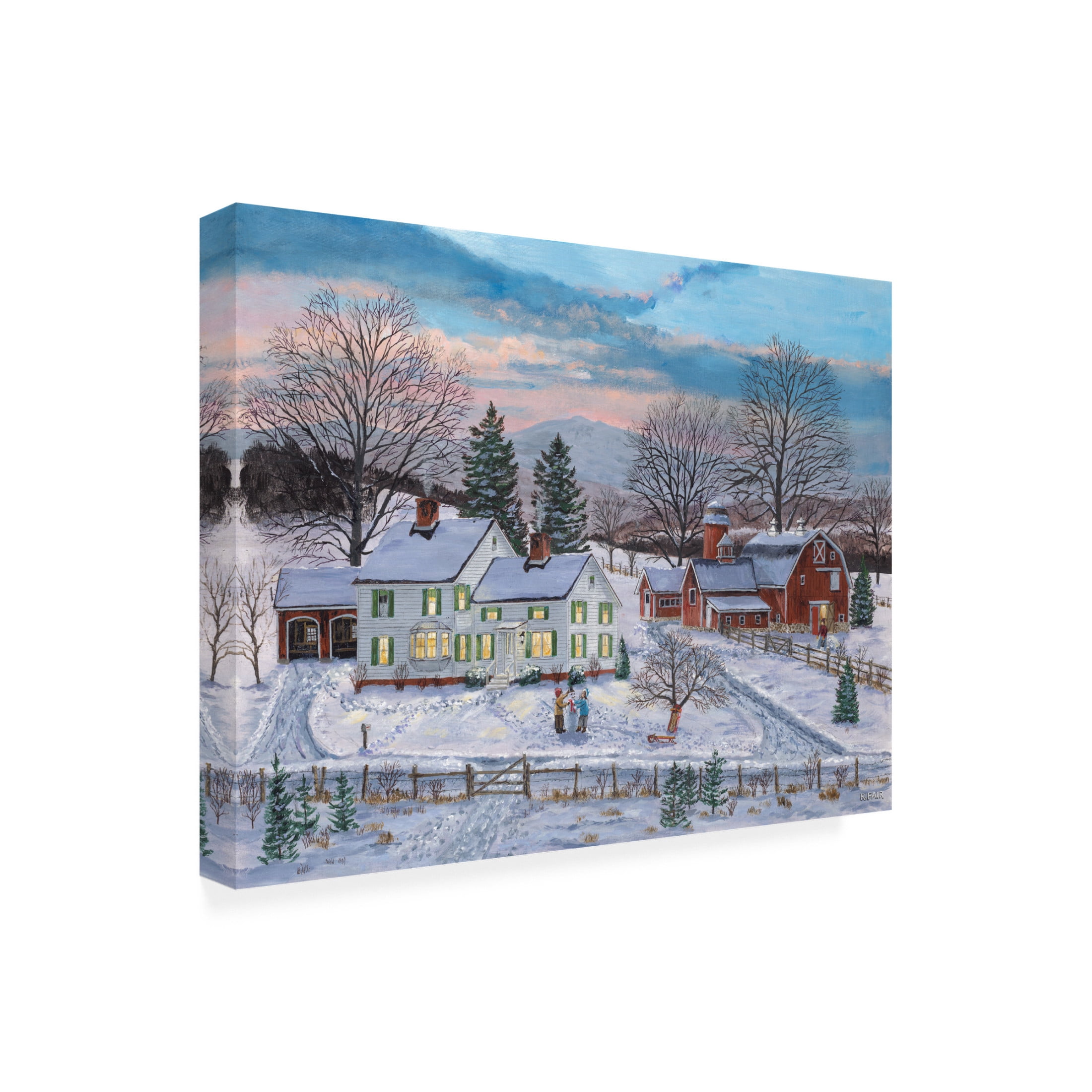 Canvas Wall Art - Bob Fair 'North Country Farm' Wall Art for Living Room, Bedroom, or Office Décor by Trademark Fine Art - 19 x 14 Inches