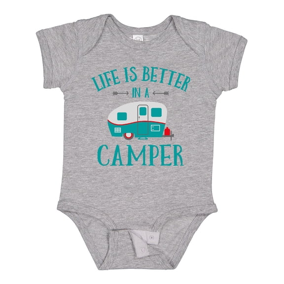 Inktastic Life's Better in a Camper Girls Baby Bodysuit