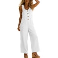 thumbnail image 5 of purcolt Summer Sleeveless Jumpsuits for Women Casual Loose Wide Leg Romper with Pockets, 5 of 9