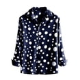thumbnail image 5 of USNSM Long Sleeve Shirts for Men Polka-Dot Print V Neck Button Down Mens Shirts Casual Street Style Loose Fit Blue XXXL, 5 of 5