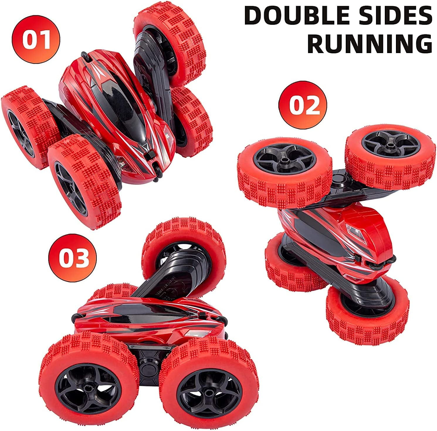 RC Stunt Toy 4WD 2,4 GHz frente e verso 360 ° rotativo