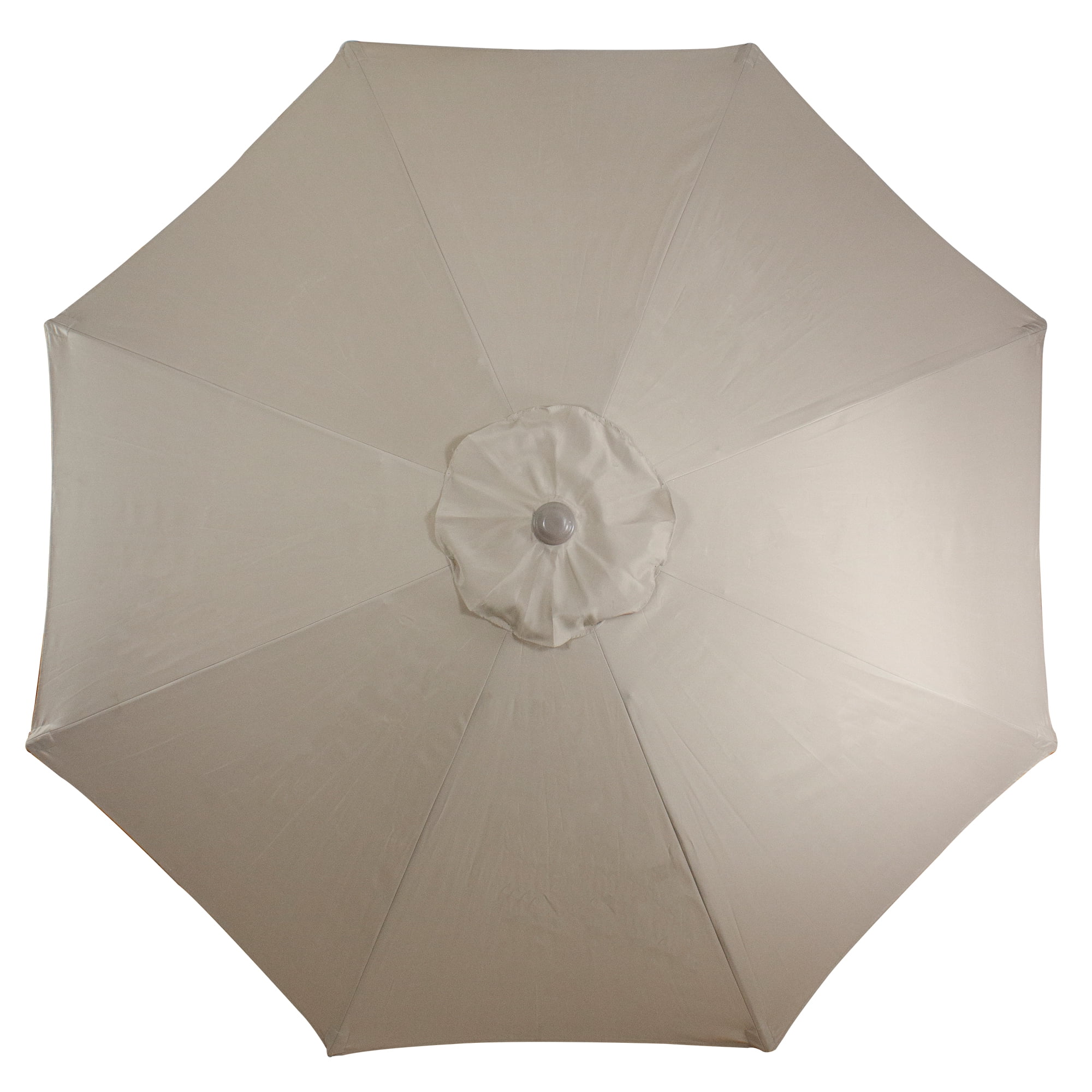 9ft Outdoor Patio Market Umbrella with Hand Crank and Tilt Taupe