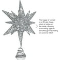 thumbnail image 3 of Ornativity Silver Star Tree Topper – Christmas Silver 3D Glitter Star Ornament Treetop Decoration, 3 of 7