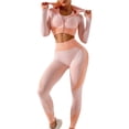 thumbnail image 3 of Conjunto de yoga de punto sin costuras para otoño e invierno, conjunto sexy de tres piezas para fitness y caderas de Lulu, 3 of 5