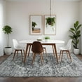 thumbnail image 2 of Washable Living Room Rug, Large Vintage Printed Accent Carpet with Non-Slip Backing, Medallion Low Pile Indoor Mat, Oriental Distressed Floor Cover for Bedroom, Office, 2 of 12