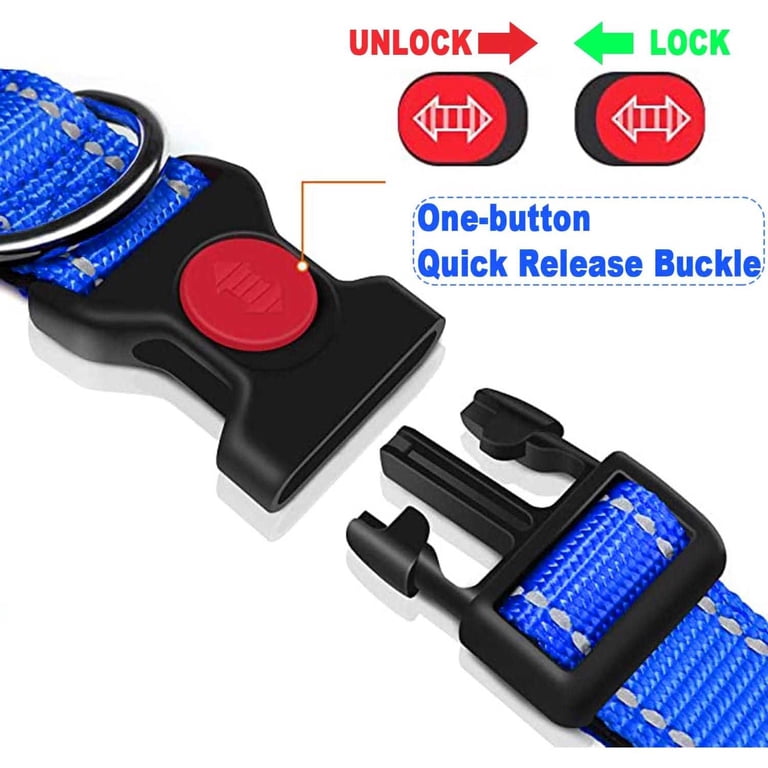 Camkey Reflective Nylon Dog Collar with Neoprene Padding photo 3