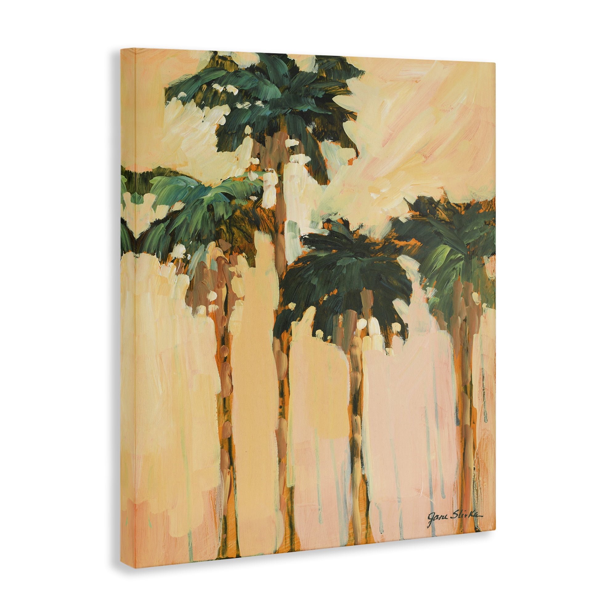 Stupell Industries Shady Palms Impression Coastal Painting Gallery Wrapped Canvas Art Print Wall Art, 36 x 48