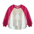 thumbnail image 2 of Spazoro Toddler Girls Sweatshirts, Long Sleeve Casual Crew Neck Color Block Patching Pullover Tops for Kids Girls Boys Red Size 2 T, 2 of 3