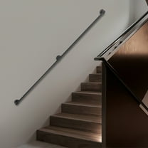 6.6FT Pipe Stair Handrail Staircase Handrail Indoor&Outdoor Stair for Wall Mount
