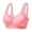 Red-a, variant on Full-Coverage Bras Women Pullover Bra Feature V-Neck Demi & Balconette Bra Style W-1526 Hook and Eye Closure Plus Size Push Up Bras Pinks M