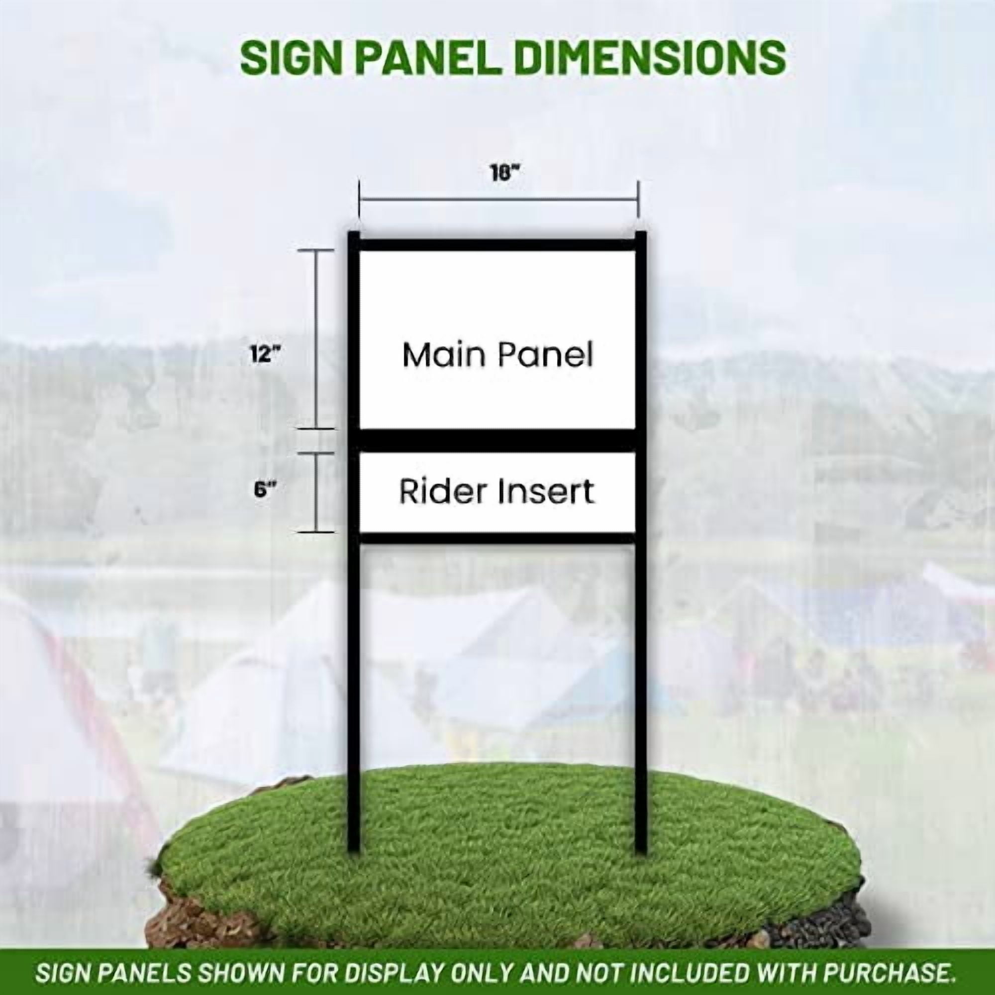 justsignframes Real Estate Yard Sign Stake Metal H Frame (1 Pack) - 12" x 18"