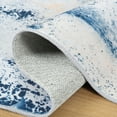 thumbnail image 5 of Cydiria Modern Abstract Fuzzy Faux Wool Area Rug, 7' x 10', Blue, 5 of 8