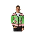thumbnail image 6 of SpongeBob SquarePants Men's Santa Patrick Star Ugly Sweater Button-Up Knit Cardigan, 6 of 7