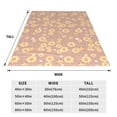thumbnail image 3 of Honeii Bee Gnome Print Fleece Blanket - Throw Blanket for Bed, Sofa, Couch, Camping, and Travel , Microplush Ultra Soft Warm Blanket-50"x40", 3 of 7