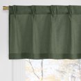thumbnail image 3 of NICETOWN Olive Green Kitchen Curtains 36 Inches Long, Rustic Pinch Pleated Light Filtering Linen Cafe Curtains for Bedroom Farmhouse Decor, 26"x36", 2 Panels, 3 of 7