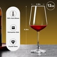 thumbnail image 2 of PARACITY Wine Glasses Set of 2, Crystal Clear Glass, Wine Glass for Red and White Wine, Christmas Gifts, For Women, Men, Wedding and Birthday （12oz）, 2 of 6