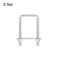 thumbnail image 3 of Unique Bargains Square U-Bolts 5 Sets 52mm Inner Width 100mm Length M8 304 Stainless Steel U Clamp Bolt, 3 of 5