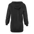 thumbnail image 3 of A2Y Women's Oversized Loose Fit Longline Long Sleeve Pockets Hoodie Sweatshirts Black L, 3 of 6