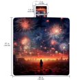 thumbnail image 2 of Independence Day Canvas Outdoor Picnic Blanket - Waterproof Beach Mat with Handles, Extra Large Foldable Camping Rug for Travel and Family Activities., 2 of 6