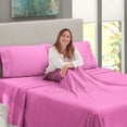 thumbnail image 2 of Nestl Juego de Sábanas Individual XL, 3 Piezas, Suave Al Instante, con Bolsillos Profundos, Ropa Cama para Dormitorios Universitarios, Orchid Purple, 2 of 9