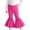 Hot Pink, variant on Girls Fashion Bowknot Flared Trousers Solid Casual Pants