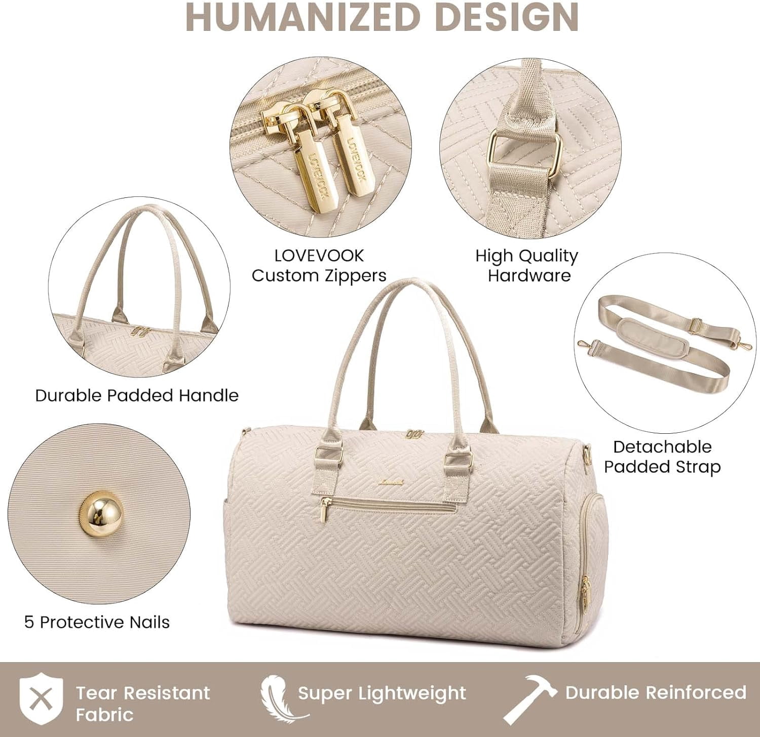 Travel Duffle Bag, Weekender Bag for Women with Toiletry Bag, Carry on Overnight Bag with Shoe Compartment, Gym Duffel Bag with Wet Pocket, Mommy Hospital Bags for Labor and Delivery
