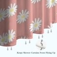 thumbnail image 6 of Pink Daisy Flower White Blooms Pattern Shower Curtain 84"x72" ,Bathroom Decorative Shower Curtains Set with 12 Hooks,Modern Waterproof Washable Shower Curtain, 6 of 6