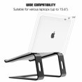 thumbnail image 4 of Laptop Riser Stand, Universal Detachable Portable Sturdy Aluminum Alloy Notebook PC Desk Holder, Between 11"-15.6", 4 of 7