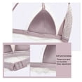 thumbnail image 4 of Conjunto de sujetador Sonducket Ropa interior sin costuras Bralette sin espalda lencería de encaje transpirable Rojo 32/70AB(S), 4 of 6