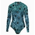 thumbnail image 4 of Women Mermaid One Piece Swimsuit Long Sleeve Rash Guard Bathing Suit UPF 50+, 4 of 4