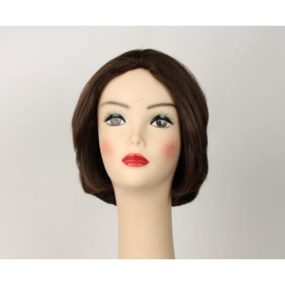 European Human Hair Freeda Wig Dark Brown Dorothy With Highlights Size L