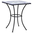 thumbnail image 2 of vidaXL 3 Piece Mosaic Bistro Set Ceramic Tile Blue and White, 2 of 5