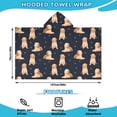 thumbnail image 2 of Goldendoodle Dog Hooded Bath Towel，50"x30" for Ages 3 To 12 Kids, Quick Dry Lightweight Soft Microfiber Hood Beach Towel Cover Up for Kids, 2 of 7