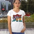 thumbnail image 4 of Dazzling Girl Women's V-Neck T-shirt Blessed and Lucky Cowgirl Cute South Vintage Retro American Heritage Tradition Tee, 4 of 7