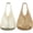 White+Chestnut, variant on 2 Pack Women's Crochet Shoulder Bag, Boho Knit Tote with V-Pattern Texture, Soft Summer Beach Purse for Vacation, Daily Use and Shopping