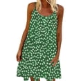 thumbnail image 1 of Vestido HUOGUO de verano para mujer, estampado, casual, sin mangas, 1 of 5
