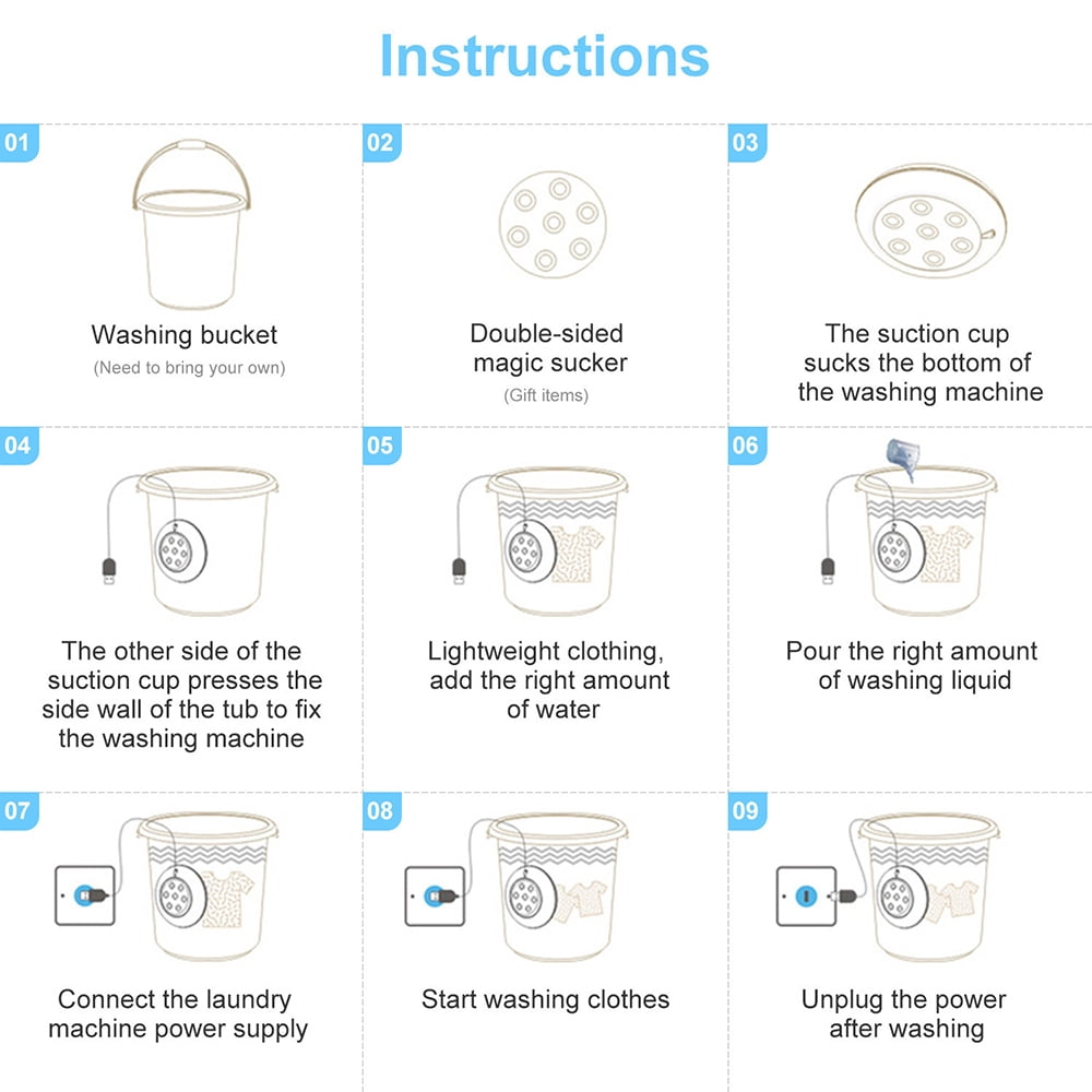 portable mini turbo washing machine