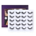 thumbnail image 2 of 10 Pairs False Eyelashes Artificial Hair Volume Curly Soft Stem Reusable 3D Fake Lashes for Makeup, 2 of 5