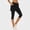 Black, variant on Skirted Leggings for Women Stretchy Breathable Workout Cropped Yoga Pants and Skirts with Pockets