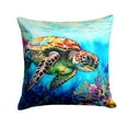 thumbnail image 2 of Loggerhead Sea Turtle Throw Pillow 14 in x 14 in, 2 of 2