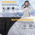 thumbnail image 6 of Kids One Piece Snow Suit Lightweight Insulated Ski Suit Windproof Hooded Snowsuit for Kids, 6 of 8